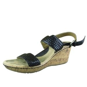 Born Concept Women Ankle Strap Sandal Shoes Size 7 Medium‎ Black Synthetic